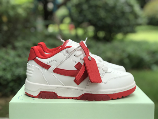 OFF-WHITE Out Of Office white & red sole 
