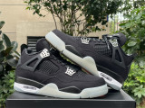  Air Jordan 4 Retro black & silver 