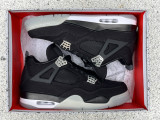 Air Jordan 4 Retro black & silver 