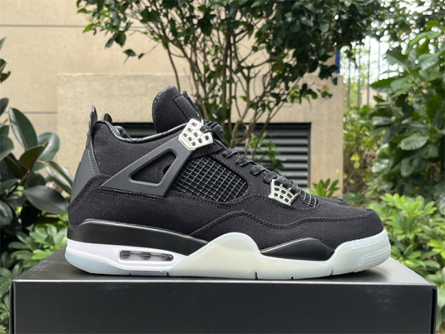  Air Jordan 4 Retro black & silver 