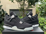  Air Jordan 4 Retro black & silver 