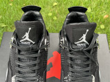  Air Jordan 4 Retro black & silver 