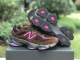 New Balance 9060 dark brown & red 