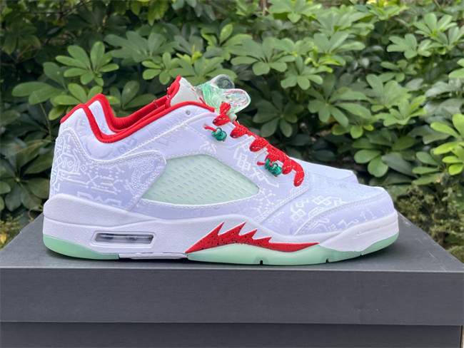 Air Jordan 5 Low silk white & red 