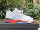 Air Jordan 5 Low white & orange & green 
