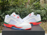 Air Jordan 5 Low white & orange & green 