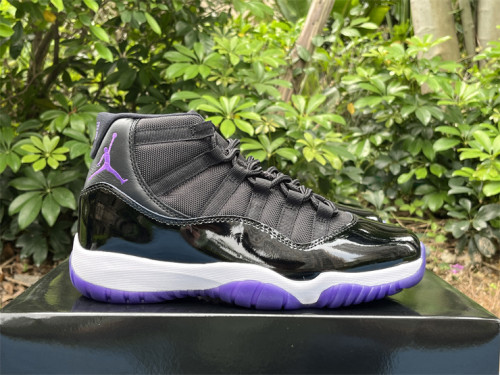 Air Jordan 11 black white & purple 