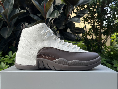 SoleFly x Air Jordan 12 white & brown  