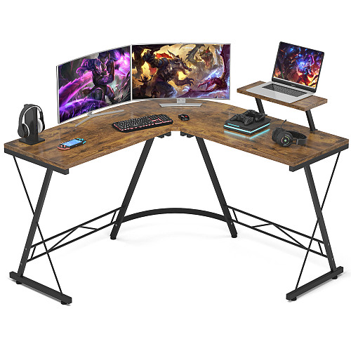 Foxemart L Shaped Gaming Desk 51 Corner Game Foxemart L Shaped Gaming Desk 51, Large Round Computer Table