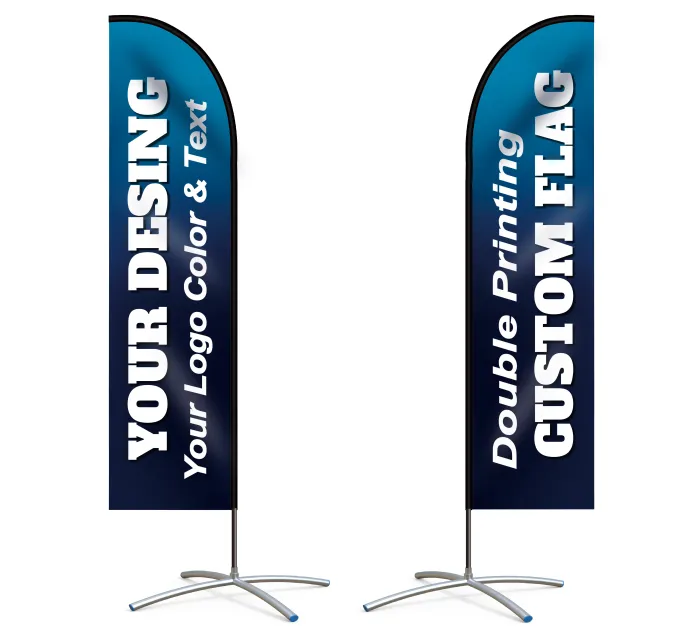 Commercial Grade Aluminum and Fiberglass Custom Feather Flag Double Sided Outdoor Flag Banner
