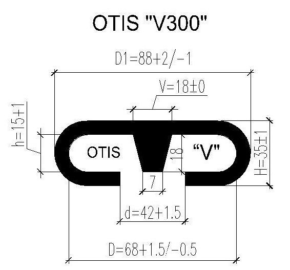 ПОРУЧЕНЬ ЭСКАЛАТОРА OTIS-V300 (Тип V)