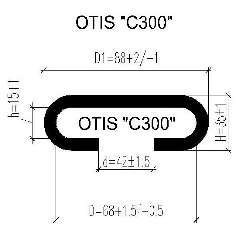 ПОРУЧЕНЬ ЭСКАЛАТОРА OTIS-C300 (Тип C)