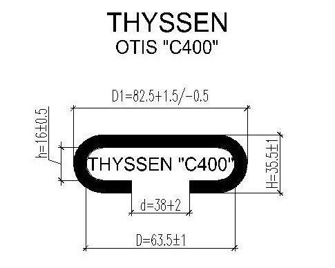 Поручень для эскалатора Thyssenkrupp C-400 (Тип C)