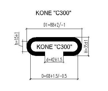 Поручень для эскалатора KONE C-300 (Тип C)