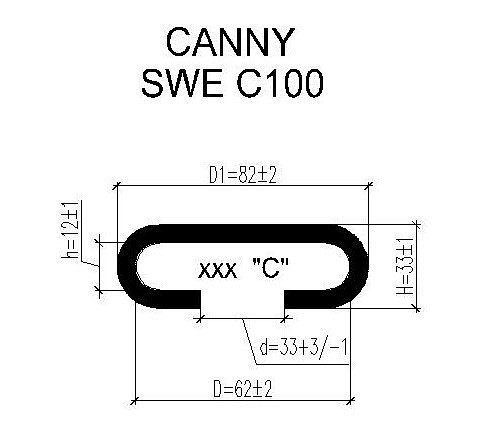 Поручень для эскалатора CANNY C-100  (Тип C)