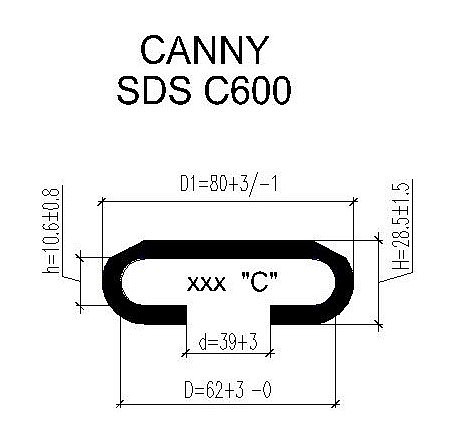 Поручень для эскалатора CANNY C-600 SDS  (Тип C)