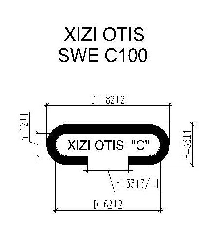 Поручень для эскалатора XIZI  C-100 SWE  (Тип C)