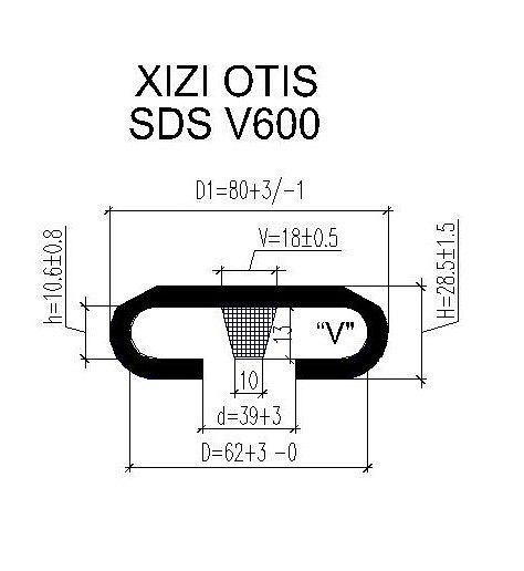 Поручень для эскалатора XIZI  V-600 SDS  (Тип V)