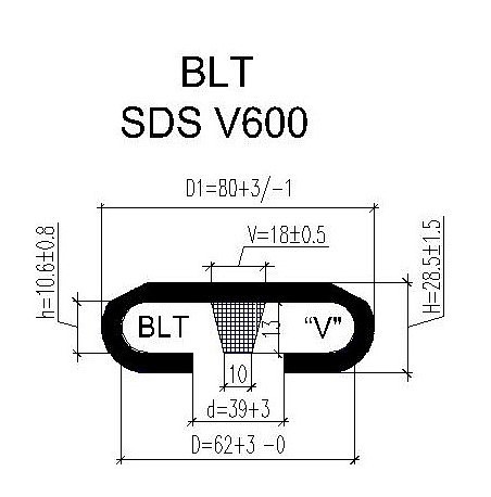 Поручень для эскалатора BLT SDS V600 (Тип V)