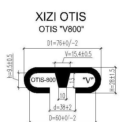 Поручень для эскалатора XIZI OTIS-800/ V-800  (Тип V)
