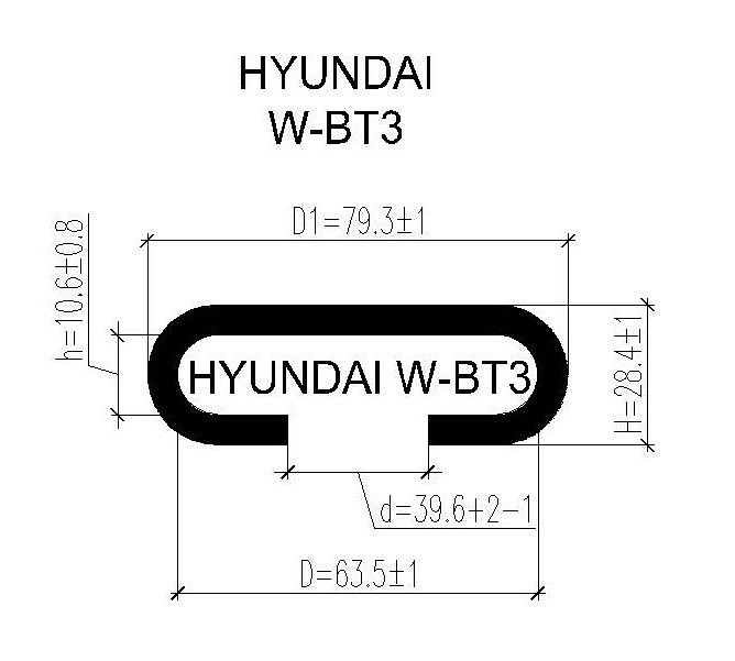 Поручень для эскалатора HYUNDAI W-BT3 (Тип C)
