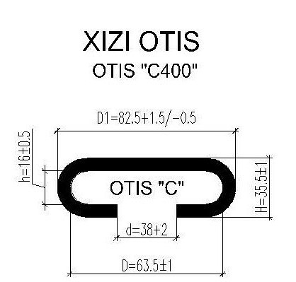 Поручень для эскалатора XIZI OTIS C-400  (Тип C)
