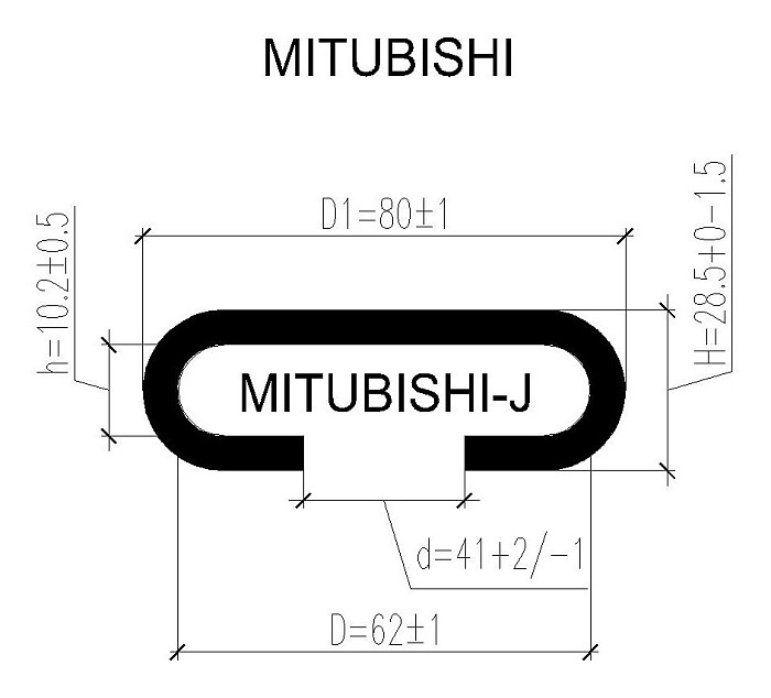 Поручень для эскалатора MITUBISHI  (Тип C)
