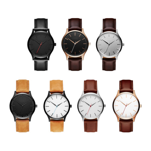 2020 Amazon EBay Hot Sale Factory Simple Large Dial No Logo Mens Watch Leather Watch Custom Logo