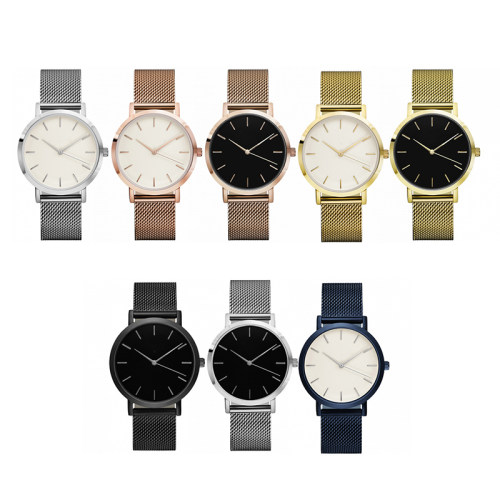 OEM Custom Leather Band Wristwatch Water Resistant Mens Wrist Watch Quartz