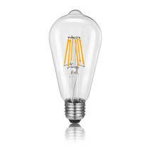 ST64 6w 2700k LED clear bulb