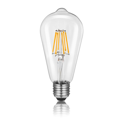 ST64 6w 2700k LED clear bulb