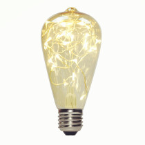 ST64 3w 2200k LED Fairy  Bulb Amber color