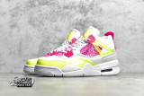 NIKE AIR JORDAN 4 RETRO GS LEMON PINK WHITE/LEMON VENOM-PINK BLAST CV7808-100