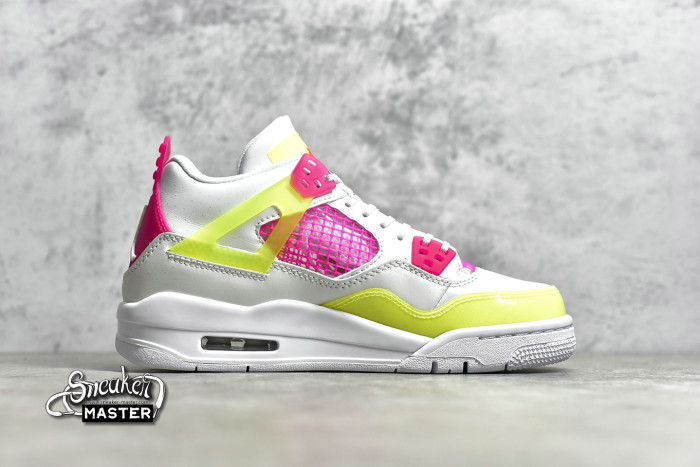 NIKE AIR JORDAN 4 RETRO GS LEMON PINK WHITE/LEMON VENOM-PINK BLAST CV7808-100