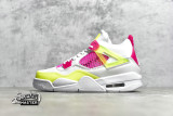 NIKE AIR JORDAN 4 RETRO GS LEMON PINK WHITE/LEMON VENOM-PINK BLAST CV7808-100