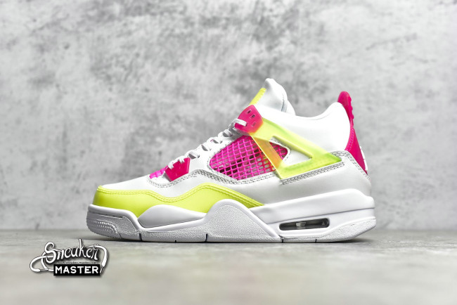 NIKE AIR JORDAN 4 RETRO GS LEMON PINK WHITE/LEMON VENOM-PINK BLAST CV7808-100