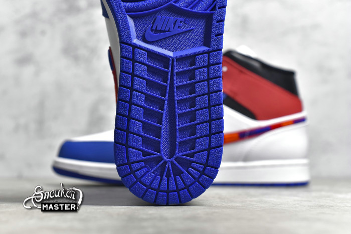 NIKE AIR JORDAN 1 MID SE WHITE/RUSH BLUE-BLACK-UNIVERSITY RED BQ6931-146