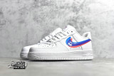 NIKE AIR FORCE 1 LOW 3D GLASSES GS WHITE/BRIGHT CRIMSON-BLUE HERO BV2551-100
