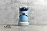 NIKE AIR JORDAN 1 RETRO HIGH UNC PATENT LEATHER OBSIDIAN/BLUE CHILL-WHITE CD0461-401