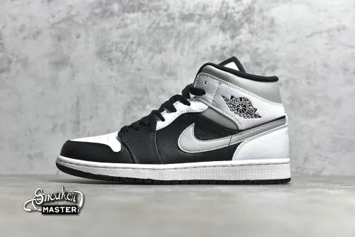 NIKE AIR JORDAN 1 MID WHITE SHADOW BLACK/MEDIUM GREY-WHITE 554724-073