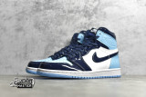 NIKE AIR JORDAN 1 RETRO HIGH UNC PATENT LEATHER OBSIDIAN/BLUE CHILL-WHITE CD0461-401