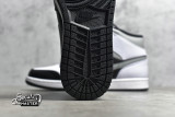 NIKE AIR JORDAN 1 MID WHITE SHADOW BLACK/MEDIUM GREY-WHITE 554724-073