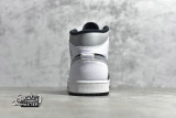NIKE AIR JORDAN 1 MID WHITE SHADOW BLACK/MEDIUM GREY-WHITE 554724-073
