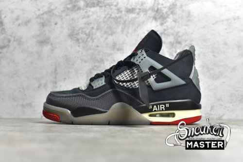 NIKE OFF-WHITE X AIR JORDAN 4 BRED ARRIVING IN AUGUST HOUSE OF HEAT BLACK/GREY/RED CV9388-001