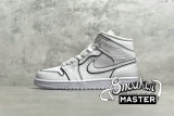NIKE AIR JORDAN 1 MID IRIDESCENT REFLECTIVE WHITE/WHITE/BLACK CK6587-100