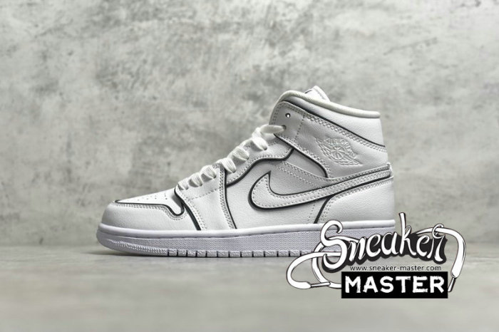 NIKE AIR JORDAN 1 MID IRIDESCENT REFLECTIVE WHITE/WHITE/BLACK CK6587-100