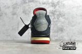 NIKE OFF-WHITE X AIR JORDAN 4 BRED ARRIVING IN AUGUST HOUSE OF HEAT BLACK/GREY/RED CV9388-001