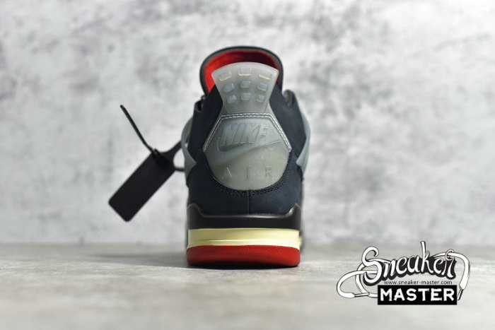 NIKE OFF-WHITE X AIR JORDAN 4 BRED ARRIVING IN AUGUST HOUSE OF HEAT BLACK/GREY/RED CV9388-001
