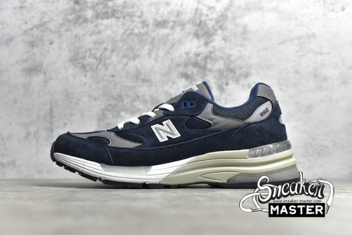 NEW BALANCE 992 RUNNING SHOES NAVY BLUE/GREY/WHITE M992GG