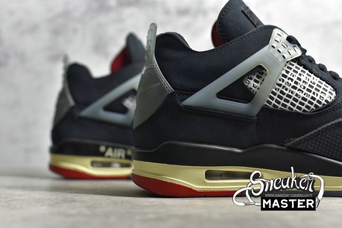 NIKE OFF-WHITE X AIR JORDAN 4 BRED ARRIVING IN AUGUST HOUSE OF HEAT BLACK/GREY/RED CV9388-001